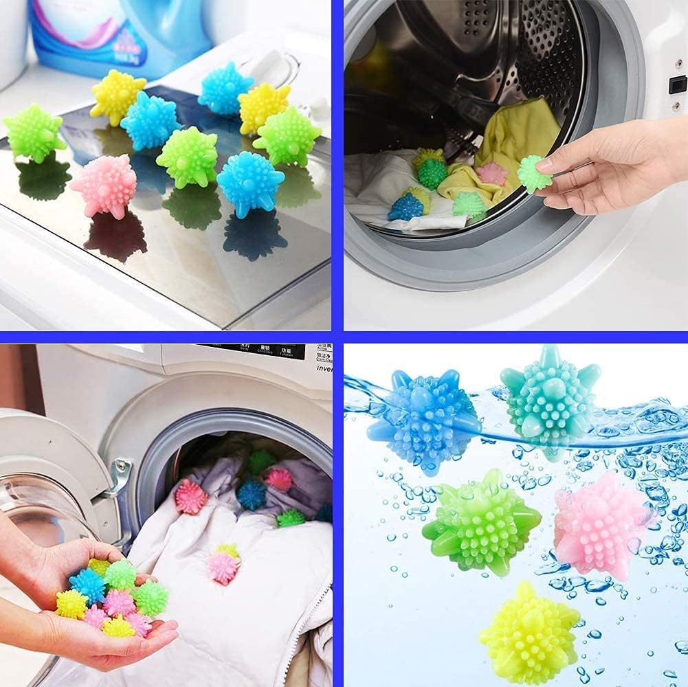 UCRAVO Reusable Laundry Washing Balls 100 PCS for Washing Machine – Deep Cleaning Clothes, Lint & Pet Hair Remover, Fabric Softener Cleaner Balls for Front Load & Top Load Machines