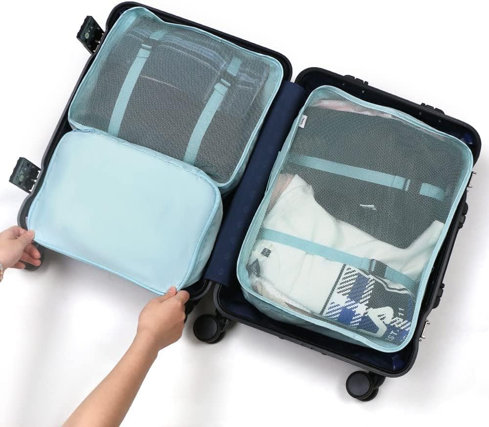 Ucravo Packing Cubes for Suitcases,7 Pcs Travel Luggage Organiser Bags,waterproof Packing Cubes for Backpack Suitcase,travel Essentials Bag Compression Storage Bags,travelling Accessories(grey)