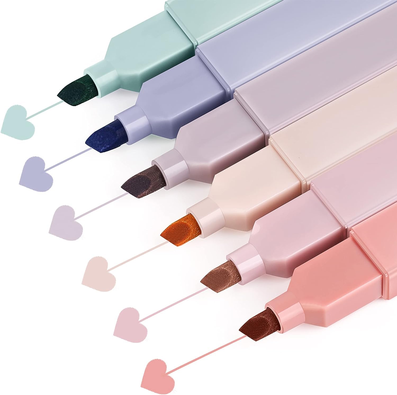 UCRAVO Aesthetic Cute Highlighters Bible Highlighters and Pens No Bleed, highlighter pen, Mild Soft Chisel Tip Pastel Highlighter Marker Pens for Journaling Note Taking School Stationary Supplies…