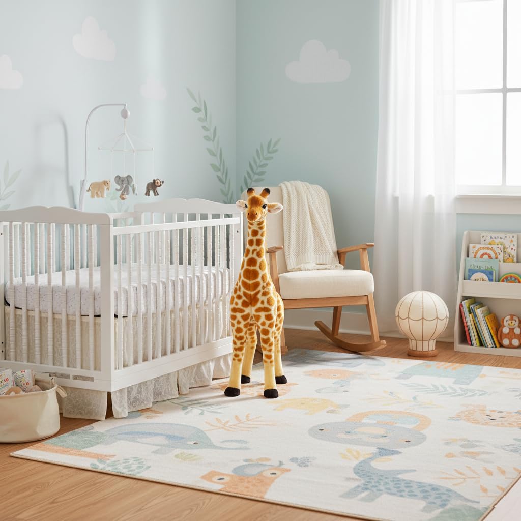 UCRAVO Giraffe Soft Stuffed Plush Animal Toy for Kids Boys & Girls | Super Soft Plush Toy | Cute Jungle Animal Teddy | Safe, Washable, Birthday Gift Toy for Unisex Babies, Toddlers & Children