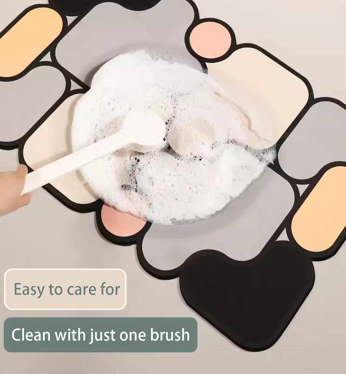 UCRAVO Quick Dry Fit Under Door Anti-slip Puzzle Super Absorbent Foot Mat Toilet Door Mat Bathroom Accessories Set, Easy to Clean Durable Mildewproof Bathroom Soft Clean Rug Foot Mat Suitable for Home