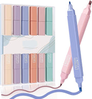 UCRAVO Pastel Highlighters Aesthetic School Supplies, 6Pcs Cute Highlighter with Mild Soft Chisel Tip, No Bleed Marker Pens for Bible Journal Planner Notes Office Arts Stationery…