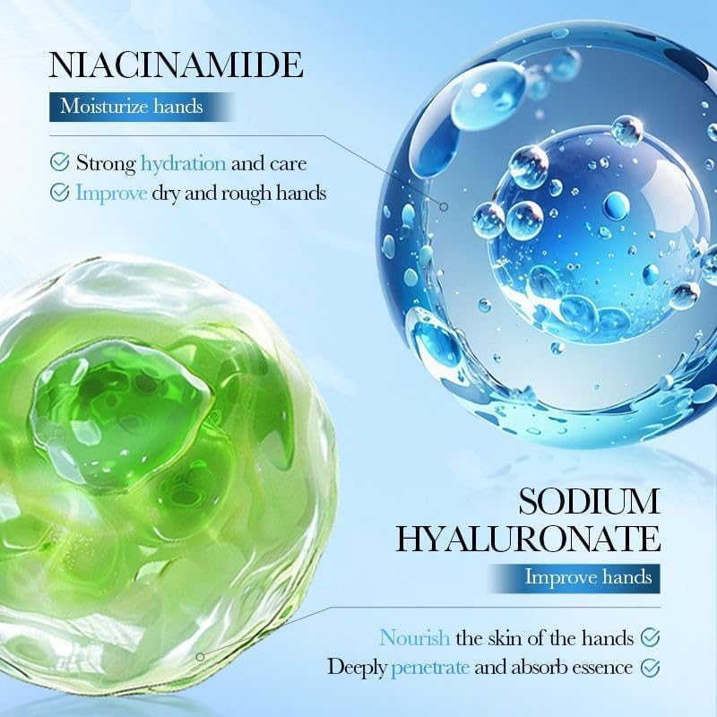 UCRAVO Coconut Oil Hand Mask Gloves - 2 Pair Deep Hydration & Moisture for Dry Hands Nails & Cuticles | Softening Spa Glove Treatment for Even Skin Tone | Lasting Care Moisturizing Hand Repair Mask