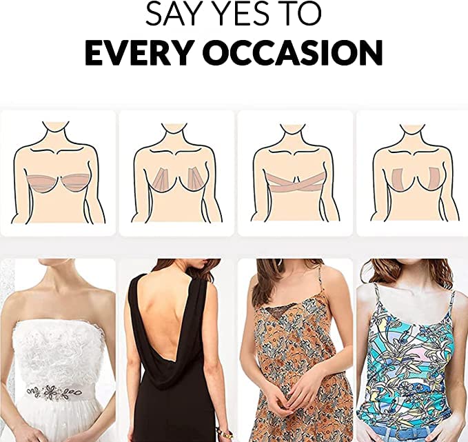 UCRAVO Boob Tape, Body Tape for Women Boobytape for Breast Lift | Brace Lift & Contour of Breasts Sticky Body Tape (36 Febric Tape)