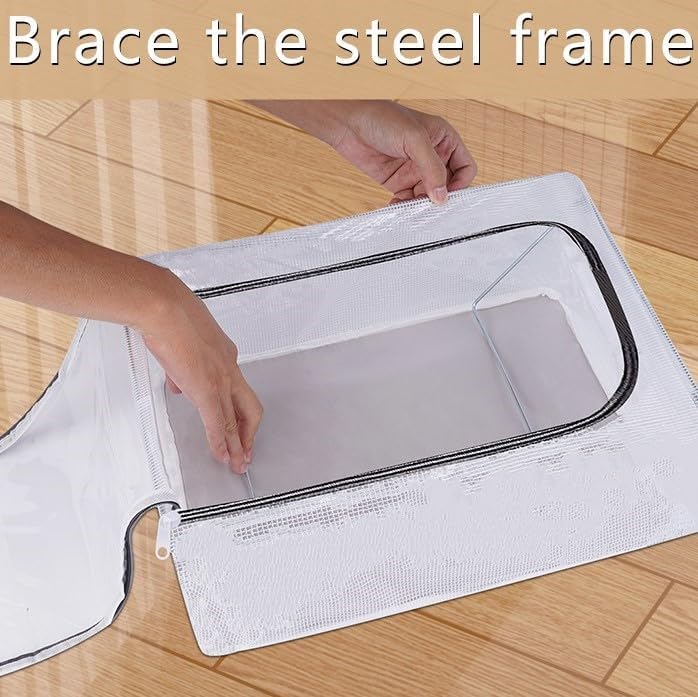 UCRAVO 27 L Shoe Organizer Box Set, 6PCS Foldable & Stackable Shoe Storage Bins with Clear Window & Lid, and Front Window Closet Shoe Box for Entryway, Underbed, Bedroom