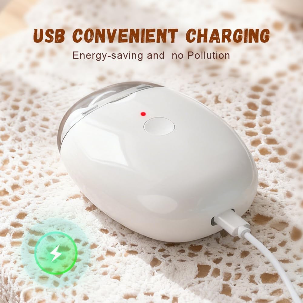 UCRAVO Portable Electric Nail Clipper Automatic Fingernail Grinder with LED Light,3 Adjustable Speeds,Silent Nail Cutter & Polishing Machine, USB Rechargeable Trimmer for Baby, Kids, Adults & Seniors