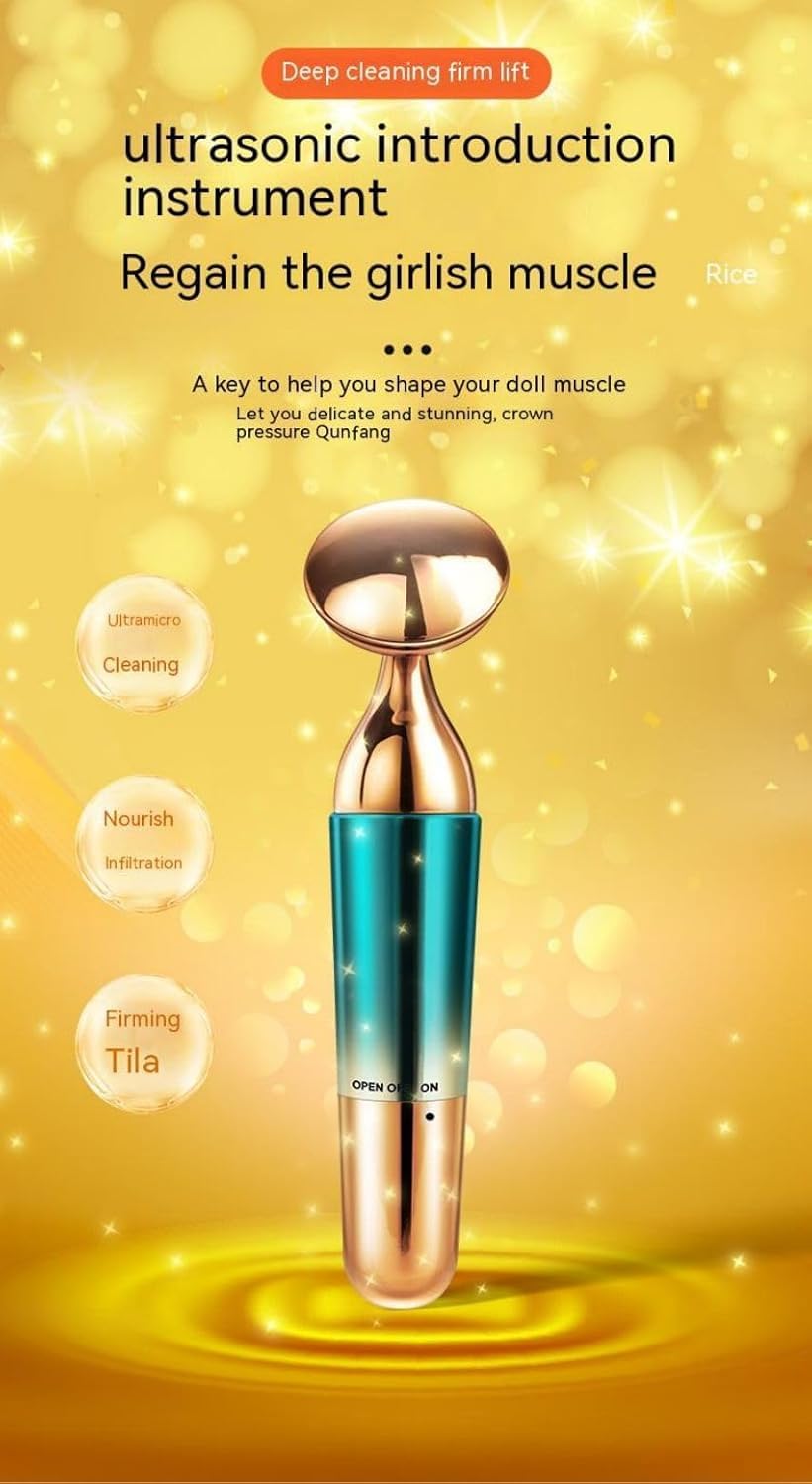 UCRAVO 3 in 1 Electric Face Massager for Glowing Skin, Vibration Skin Care Tool for Glowing, Firm & Youthful Facial Cleansing Brush, Anti-Ageing Device, Lifting Skin Tightening Tool for Women & Men