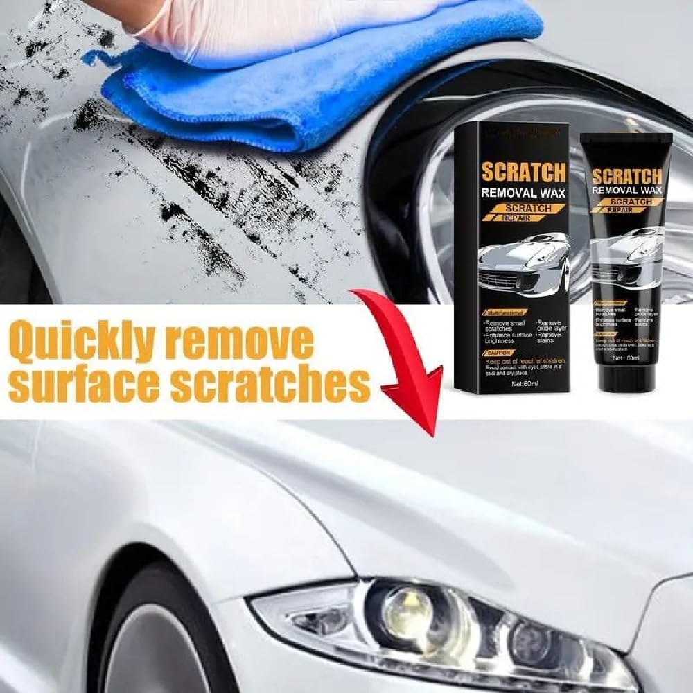 UCRAVO 6-Piece Car Detailing Kit | High Pressure Metal Water Gun | 3-in-1 Ceramic Coating Spray | Scratch Removal Wax | Crystal Plastic Coating | Glass Anti-Fog Spray | Full Restoration Combo