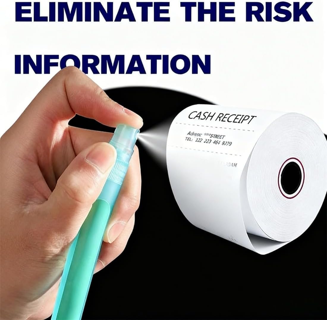 UCRAVO Thermal Receipt Correction Spray Pen for Billing & Invoices Quick Dry White Correction Fluid Spray Type Writing Mistake Remover for Thermal Paper,Documents & Accounting Use Portable Stationery