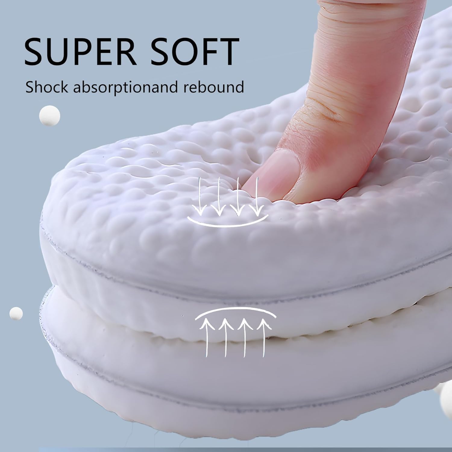 UCRAVO Memory Foam Shoe Insoles for Men & Women Soft Cushion Shock Absorbing Height Increasing Sports Breathable Orthopedic Arch Support Inserts Cuttable Comfort Pads for Running,Walking, Daily Shoes