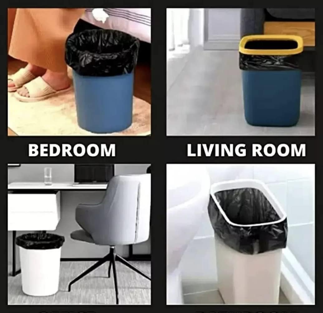 UCRAVO Garbage Bags Small Size 17 x 19 Inch, Pack of 6 Rolls (180 Bags) | Extra Strong Disposable Dustbin Bags for Home, Kitchen, Office, Bathroom | Leak Proof,Durable Black Garbage Covers,Kachra Bag