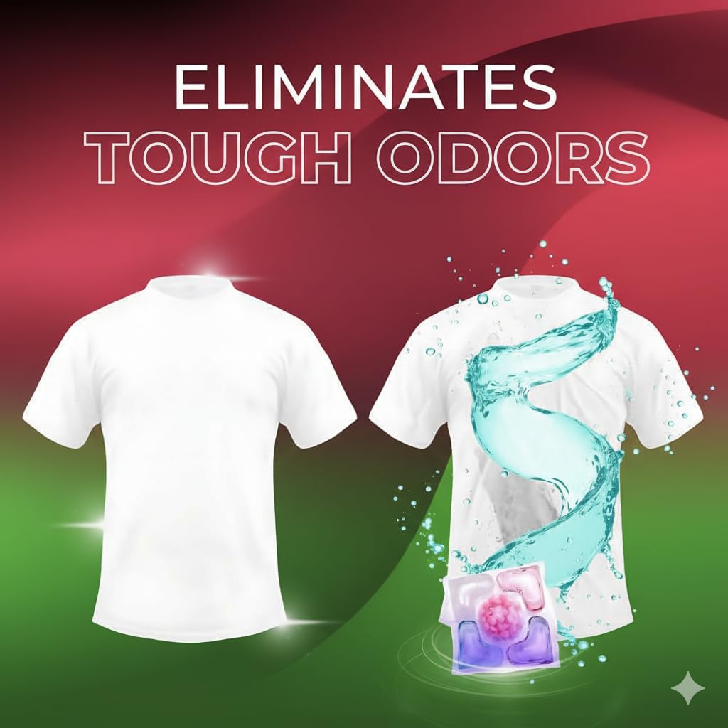 UCRAVO 5-in-1 Magic Laundry Pods 30 Value Pack High-Efficiency Washing Machine Detergent Capsules Deep Stain Removal, Color-Safe, Long-Lasting Fresh Fragrance | Liquid Pods for Front Load & Top Load