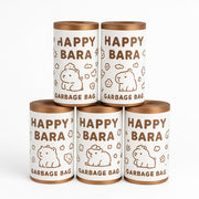 UCRAVO Capybara Garbage Bags Roll Pack of 5 (200 Bags, 40 Bags Per Roll) | Heavy Duty Dustbin Bags for Kitchen, Bathroom, Hospitals & Shops | Leak Proof Disposable Trash Bags for Wet & Dry Waste