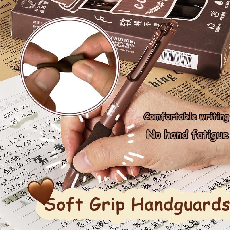 UCRAVO Green Tea 5 Pcs Gel Retractable Quick Dry Blue Ink 0.5mm Fine Point Aesthetic Stuff Ink Comfort Grip Smooth Writing Journaling Note Taking Pens Bulk Pens School Office Supplies Green