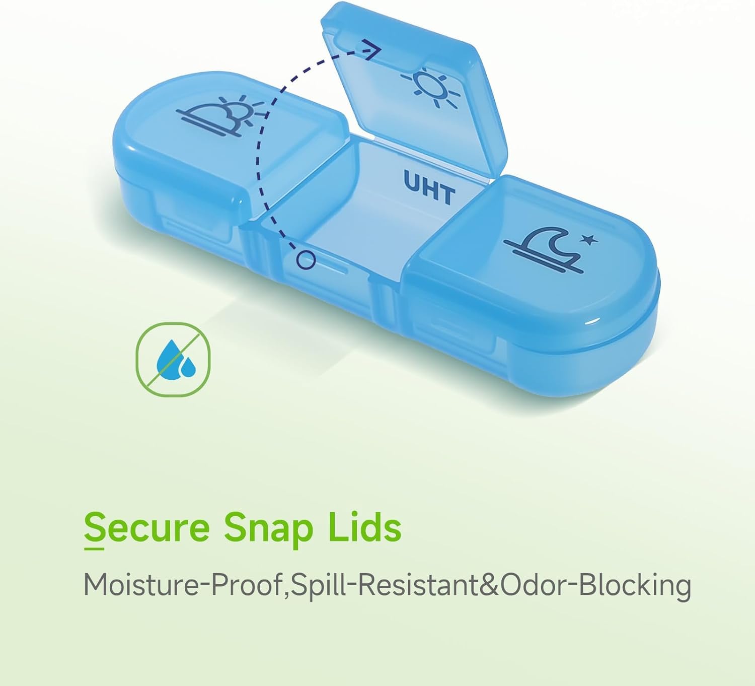 UCRAVO 7 Days Pill Organizer Weekly Medicine Box Morning Afternoon Evening Night Tablet Case BPA Free Portable Box for Vitamins,Supplements& MedicinesTravel Pill Storage for Men Women Senior Citizens