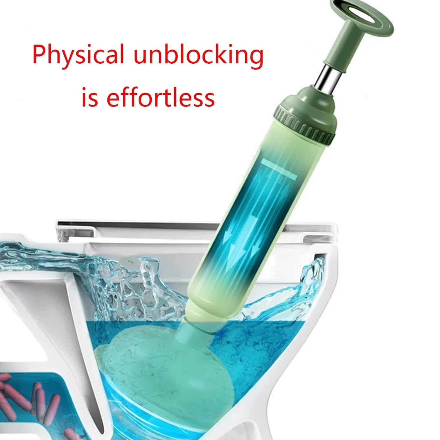 UCRAVO Manual Toilet Plunger Pump for Western Toilet | High Pressure Drain Cleaner for Bathroom & WC | Powerful Sink, Wash Basin & Commode Blockage Remover | Heavy Duty Toilet Unclogger Tool