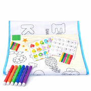 UCRAVO Magic Water Doodle Mat for Kids – Reusable Coloring & Painting Drawing Mat with Water Pens | Mess-Free Educational Activity Toy for Toddlers, Boys & Girls Creative Play Learning Set