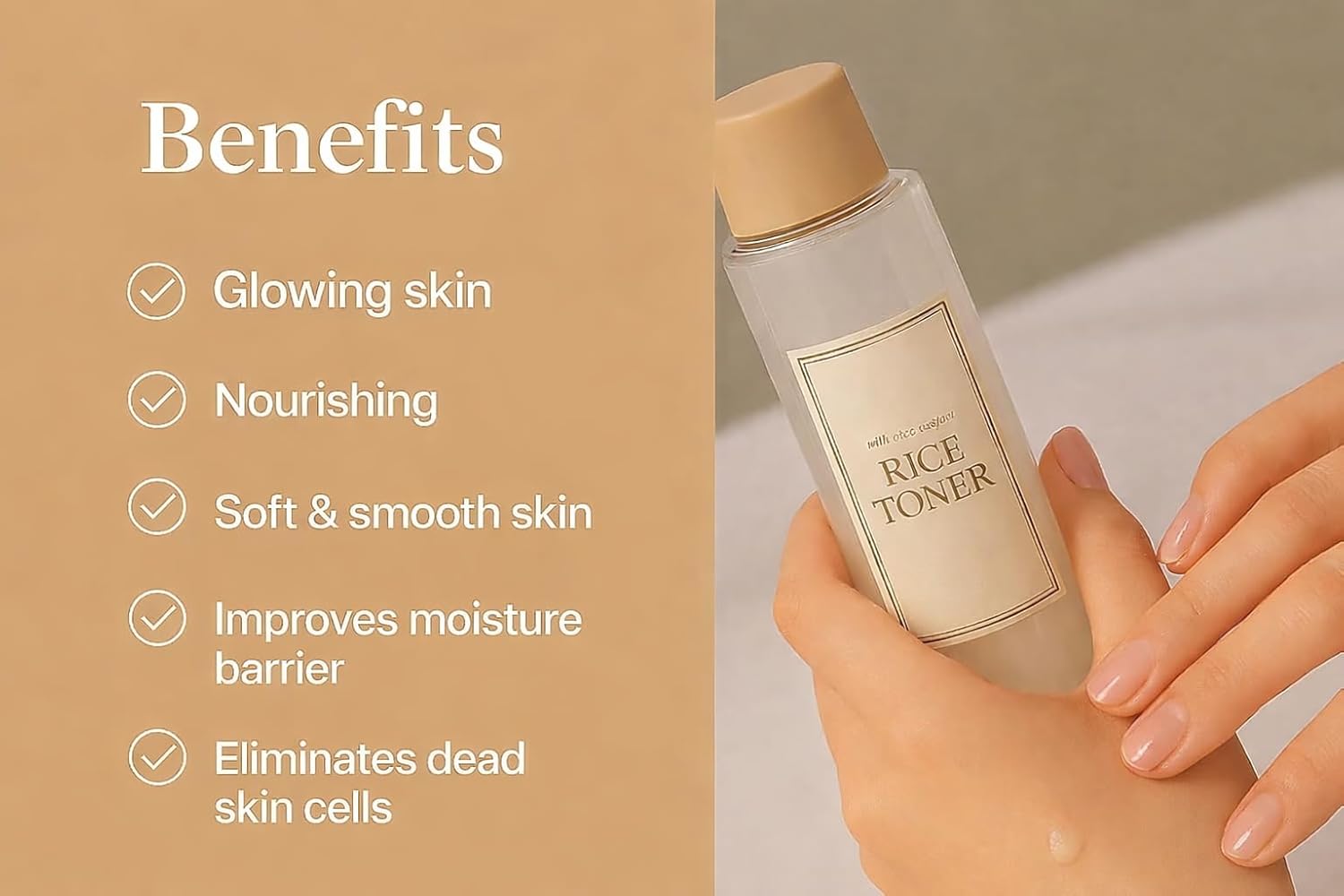 UCRAVO Rice Toner, Milky Toners for Glowing Skin, Rice Water Korean, Glow Essence with Niacinamide,Hydrating for Dry, Dull, Combination Skin,Vegan,Fragrance Free, Glass Skin (Fresh)