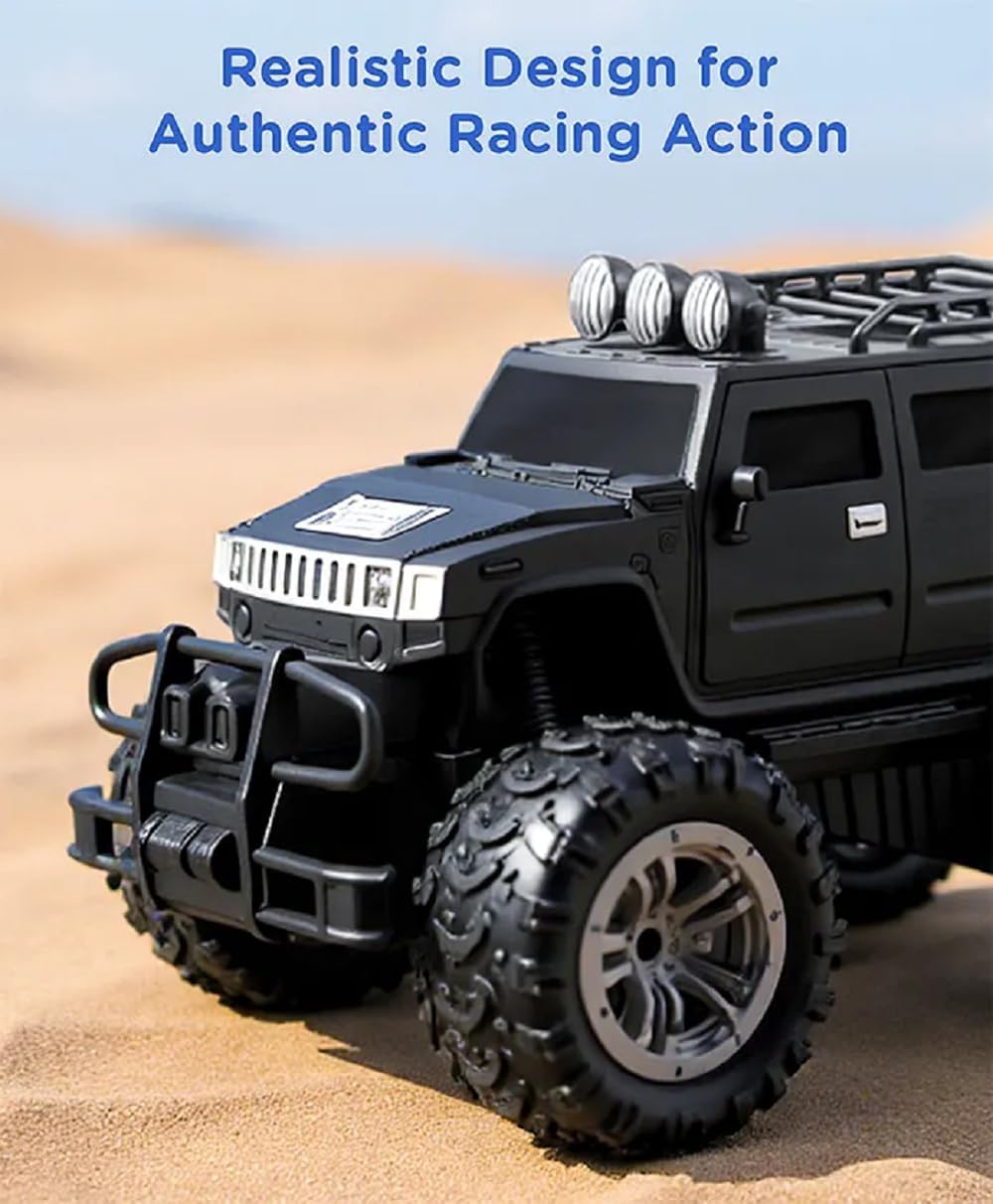 UCRAVO Off Roader RC Car for Boys 6-12 Rechargeable Monster Truck with 4 LED Headlight Modes,2.4GHz Remote Control Car,Lithium Battery,Type-C Fast Charging, All Terrain Off Road Toy Car Gift for Kids