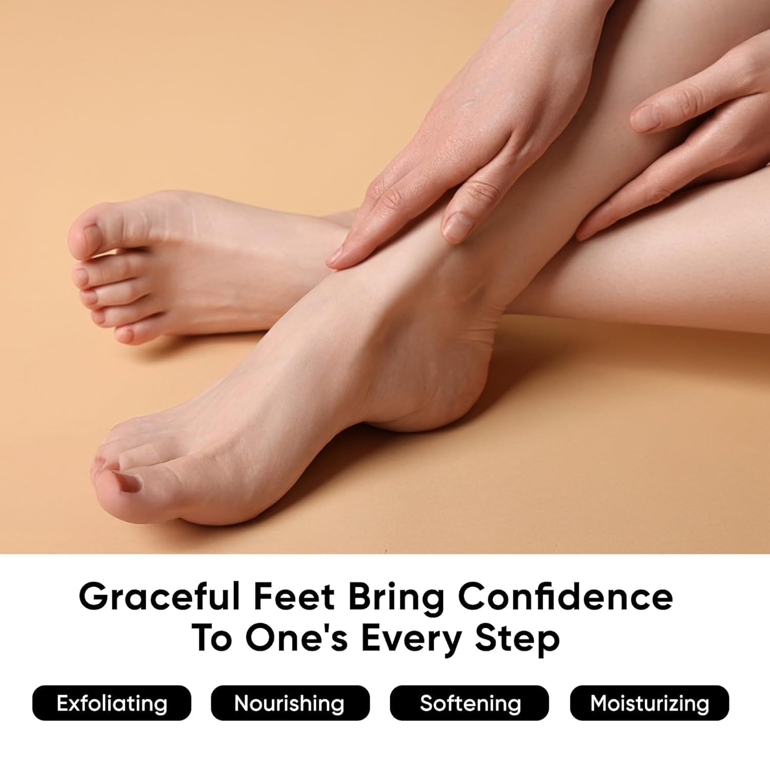 UCRAVO Softening Coconut Oil Foot Mask, Gentle Exfoliate & Hydrate Feet, Nourishing Moisturizing for Dry Rough & Cracked Heels, 2 Pair, No Alcohol Sulphate or Colorant, Deep Repair Spa Kit