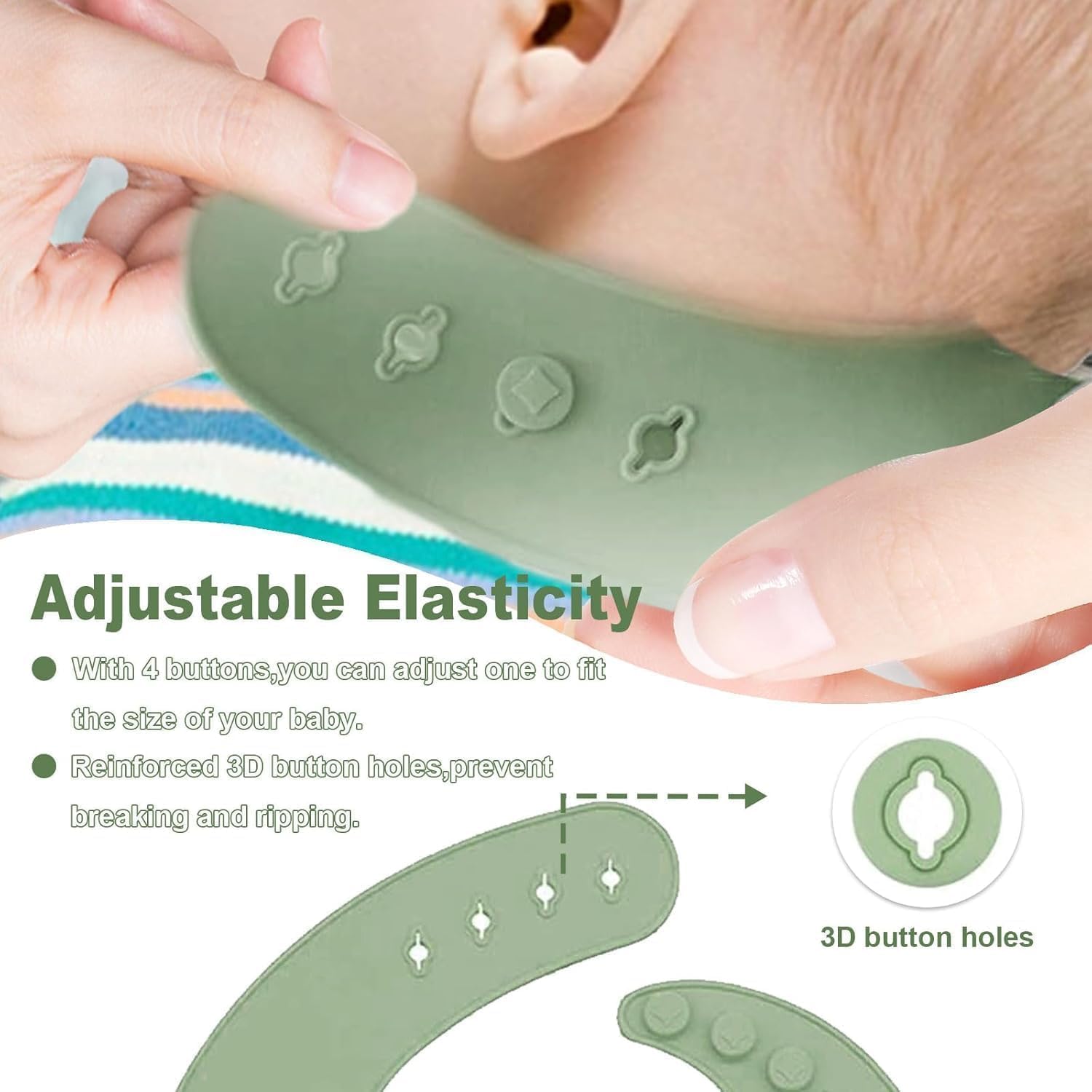 UCRAVO Baby Silicone Feeding Set Green 9PCS Baby Led Weaning Set with Adjustable Silicone Bib, Suction Divided Plate, Suction Bowl, Training Cup with Straw,Spoon Fork Set,BPA Free Toddler Feeding Set