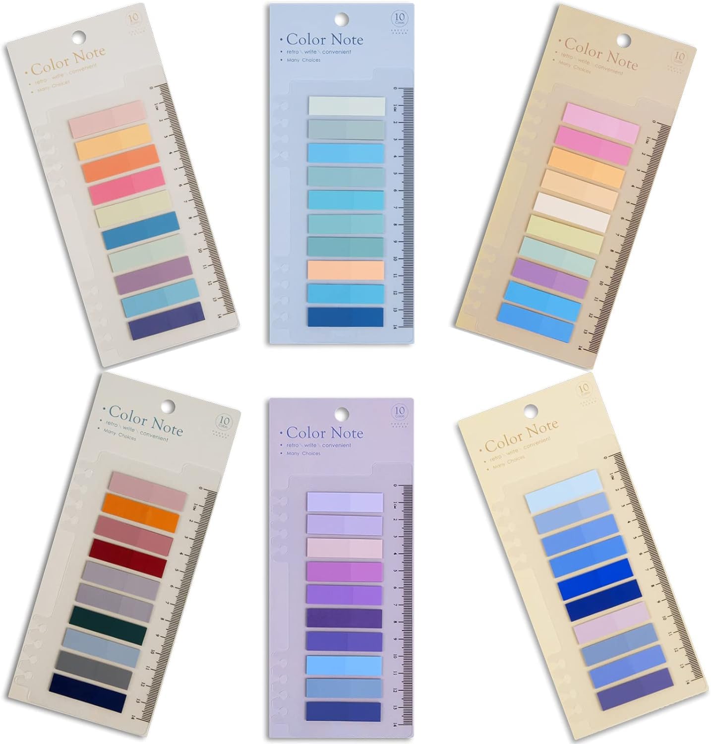 UCRAVO Sticky Tabs Transparent Sticky Notes Writable and Multifunctional Tabs with Ruler Reminder Tabs for Page Markers or Book Reading Notes Sorting Files,Self-Stick Notes (2)