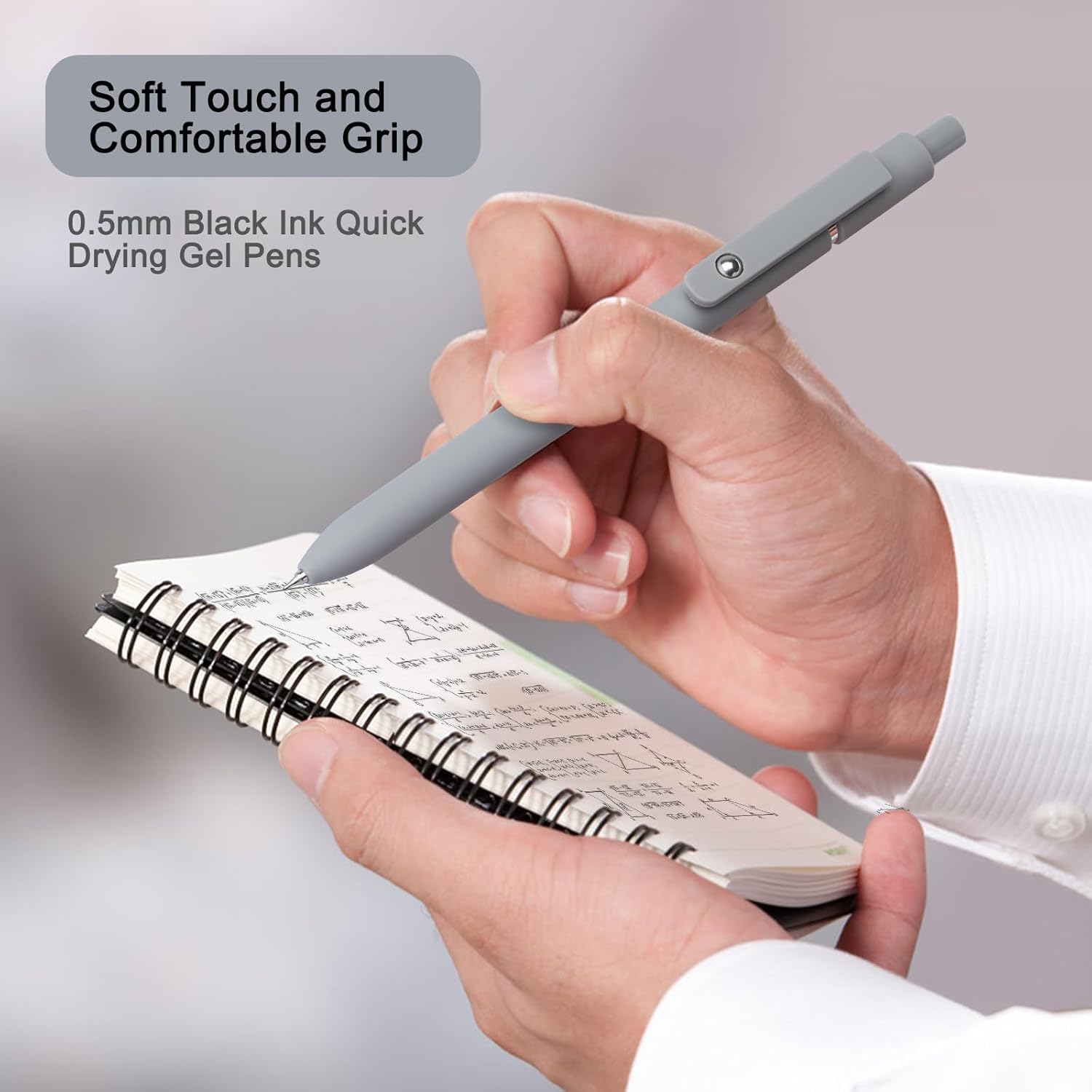 UCRAVO Gel Ink Pen Set of 5 |Ultra Smooth Writing Gel Pens with Soft Grip for Long Writing | Aesthetic Pastel Pens for Students, School, College, Office, Journaling,Notes,Exams, Sketching & Daily Use