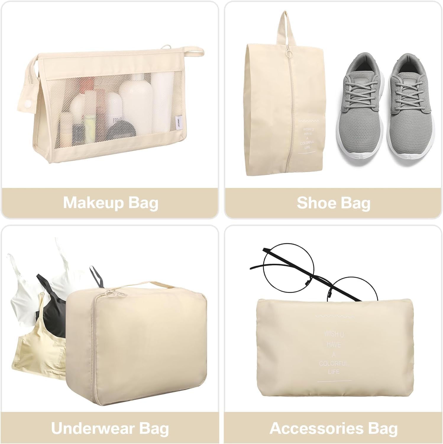 Ucravo Packing Cubes for Suitcases,7 Pcs Travel Luggage Organiser Bags,waterproof Packing Cubes for Backpack Suitcase,travel Essentials Bag Compression Storage Bags,travelling Accessories(grey)