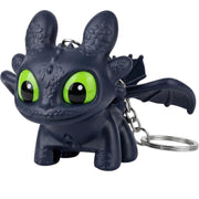 UCRAVO Dragon Keychain Toy with LED Light & Moving Wings – Night Fury Glowing Dragon Keyring | Mini Fantasy Creature Keychain for Car Keys, Bike, Backpack Accessory, Bag Charm & Kids Gift