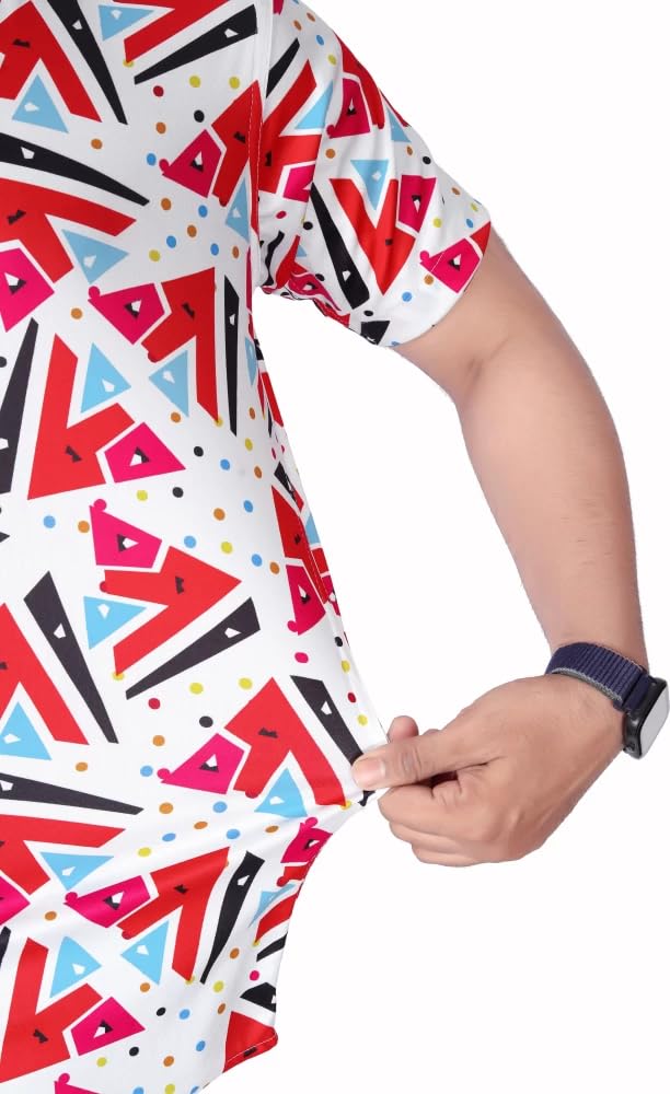 COOAFNDY (Size-M) Shirt for Men Fashion Summer Top Shirts Casual Hawaiian Beach Print Button Soft Top Short Sleeve Men Stylish Shirt Anime Graffiti Printed Hawaiian Multicoloured