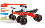 UCRAVO Baby Balance Bike for 1-2 Year Old Toddlers 4 Wheel Stable Ride-On Toy for Boys & Girls Indoor Outdoor ToddlerFirst Bike Lightweight Safe Training Bicycle with Comfortable Seat & Easy Steering