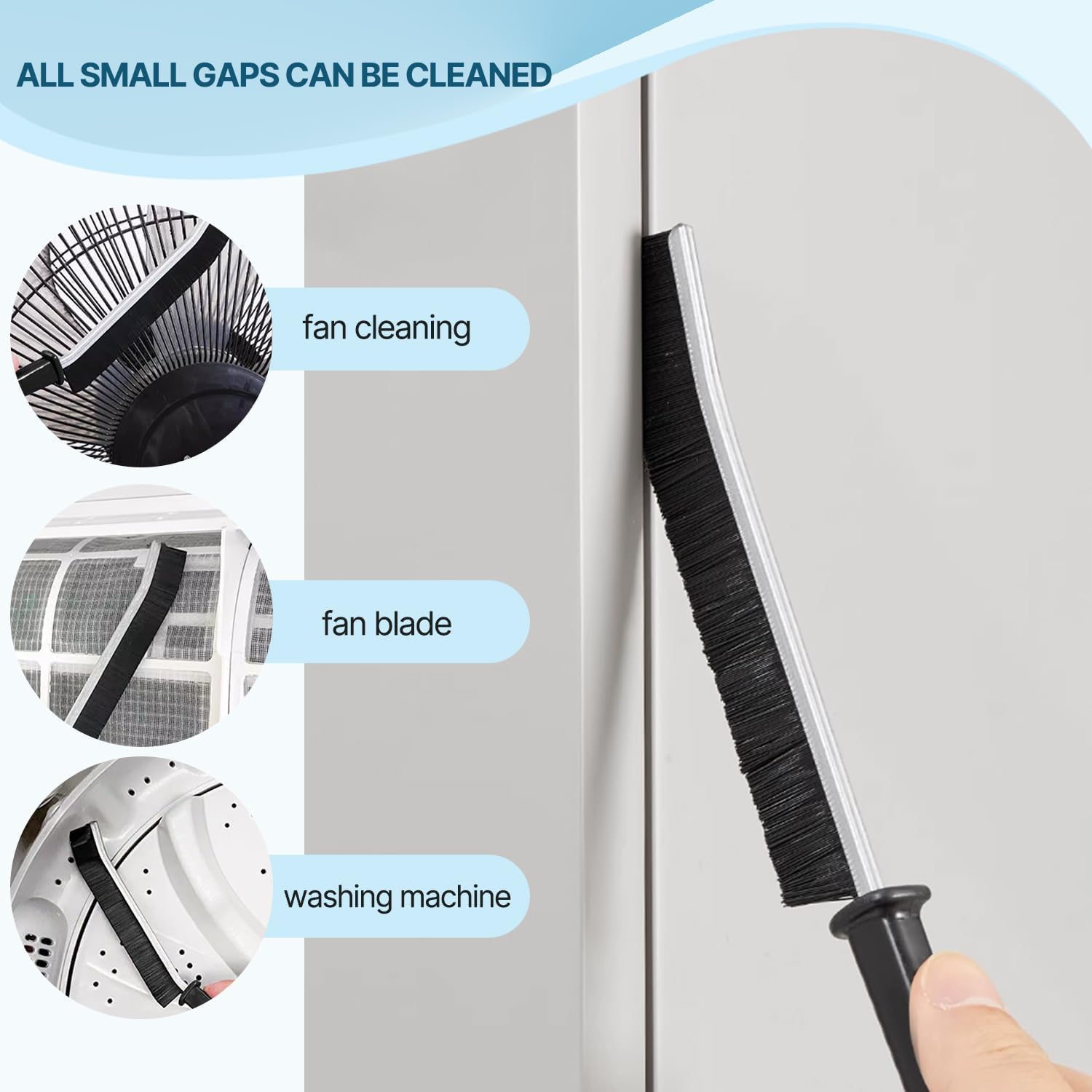 UCRAVO 6Pcs Multifunctional Gap Cleaning Brush, Brush The Gaps, Clean The Dead Corners of Bathroom Kitchen Tiles, Window Slots, and Brushes, Hard Bristle Crevice Cleaning Tools for Household