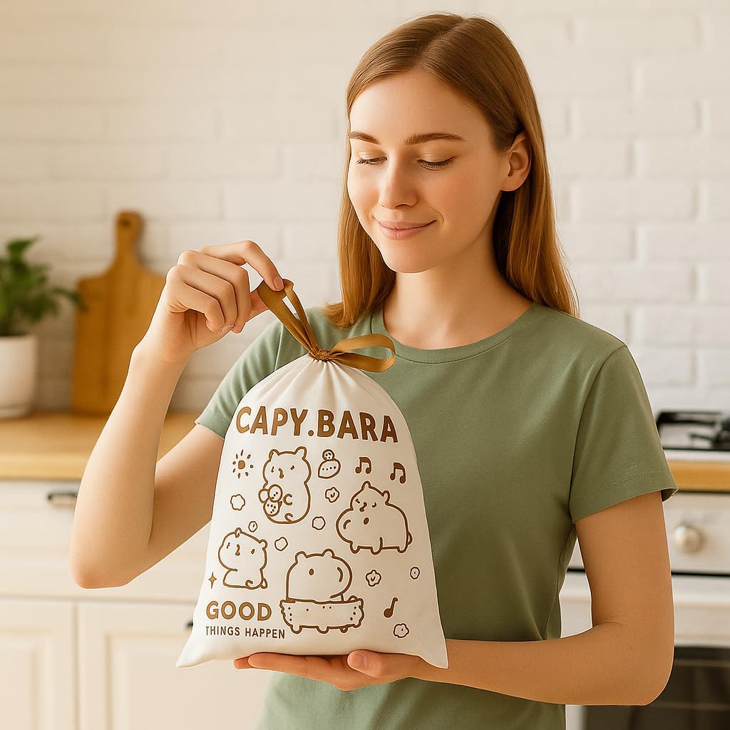 UCRAVO Capybara Garbage Bags Roll Pack of 4 (160 Bags Total) | Heavy Duty Dustbin Bags for Kitchen, Bathroom, Office | Leak Proof & Tear Resistant Garbage Bags for Wet & Dry Waste