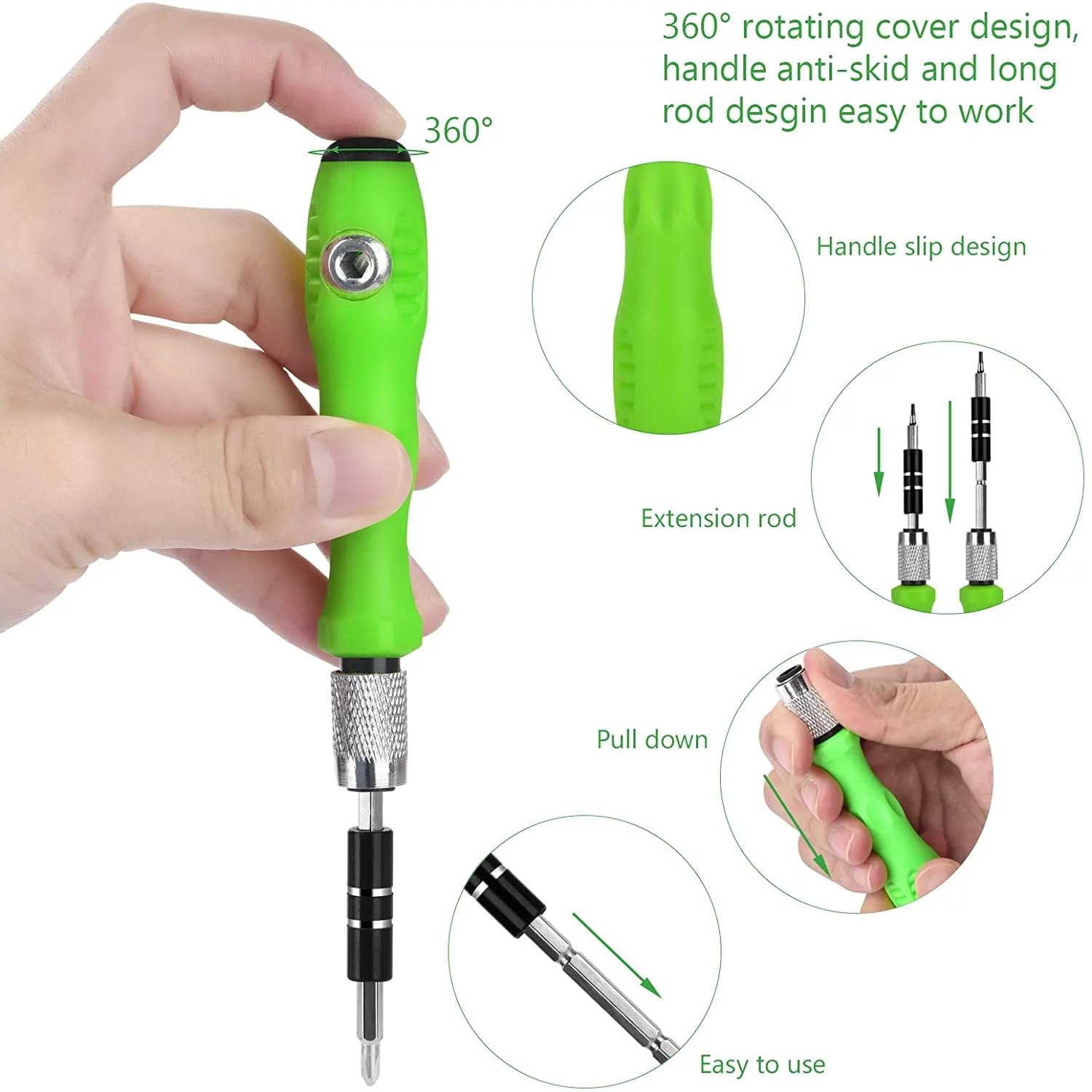 UCRAVO 32-in-1 Small Screwdriver Set, Mini Precision Professional Electronics Repair Tool Kit with 30 Bits Magnetic Driver Kit for Phone, Watch, DIY, Game, Console, Tablet, Computer Maintenance Tool