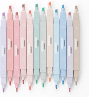 UCRAVO 12Pcs Aesthetic Cute Highlighters Bible Pastel Highlighters and Pens no bleed Highlighters for School Supplies and Office Journal DIY Home, Multicolor