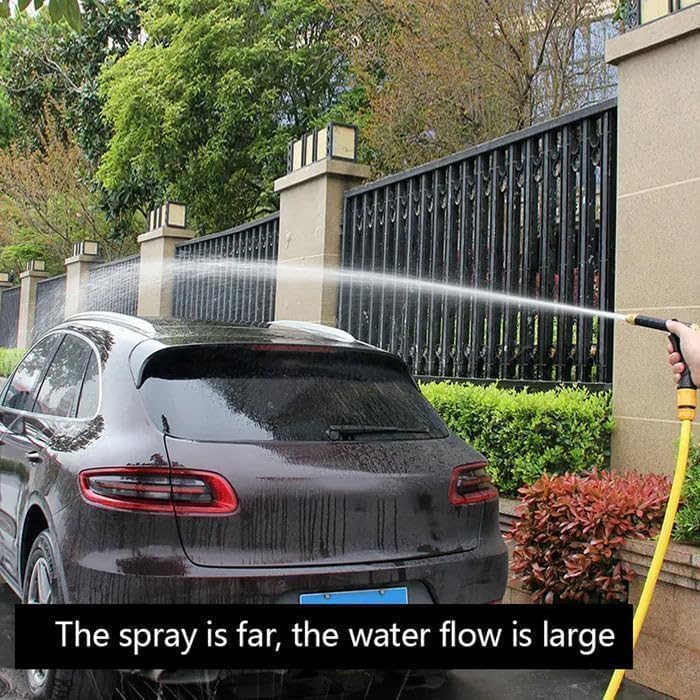 UCRAVO Metal, Rubber 1 Pc Mini Washer Gun Nozzle, Black, High Pressure Car Wash Trigger Nozzle, Multi-Pattern Spray Gun for Cleaning, Gardening, and More