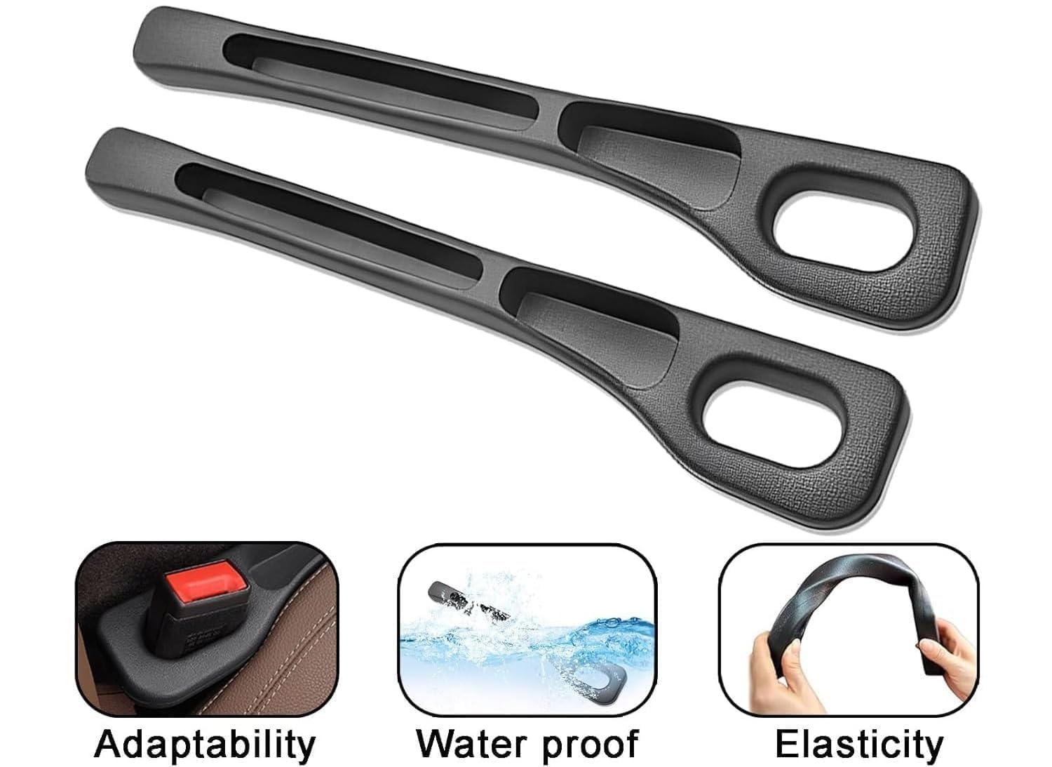 UCRAVO 2 Pack Car Seat Side Gap Filler with Storage Slot for Phone, Cards,Coins & Wallet Universal Car Seat Crevice Blocker Organizer Cushion Strip Anti Drop Gap Plug Interior Accessories Compatible