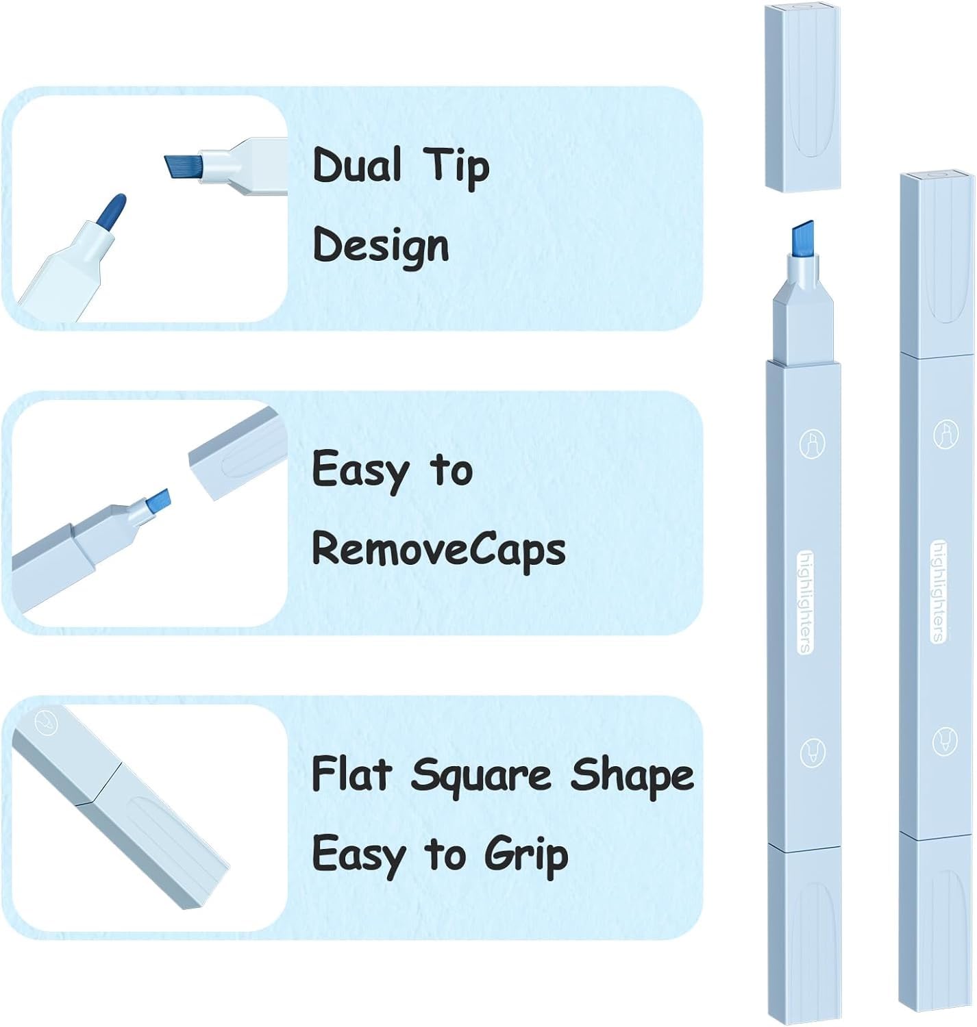 UCRAVO 12Pcs Aesthetic Cute Highlighters Bible Pastel Highlighters and Pens no bleed Highlighters for School Supplies and Office Journal DIY Home, Multicolor