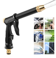 UCRAVO Metal, Rubber 1 Pc Mini Washer Gun Nozzle, Black, High Pressure Car Wash Trigger Nozzle, Multi-Pattern Spray Gun for Cleaning, Gardening, and More