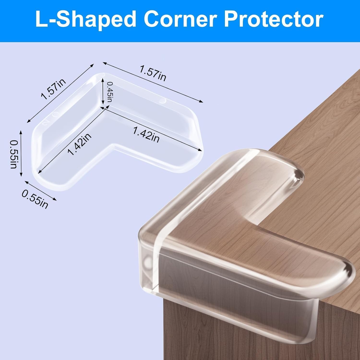 UCRAVO 8 pcs Brown Baby Safety Table Corner Protectors, Furniture Corner and Edge Safety Bumpers, Soft Rubber Foam Cushion Covers, 3M Taped Corner Guards, Baby Child Proofing Pads Rubber Corners