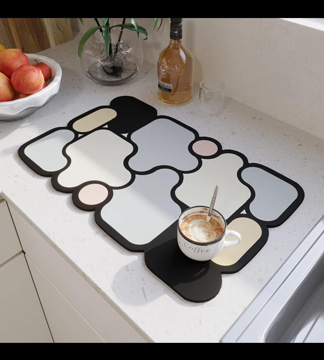 UCRAVO Quick Dry Fit Under Door Anti-slip Puzzle Super Absorbent Foot Mat Toilet Door Mat Bathroom Accessories Set, Easy to Clean Durable Mildewproof Bathroom Soft Clean Rug Foot Mat Suitable for Home