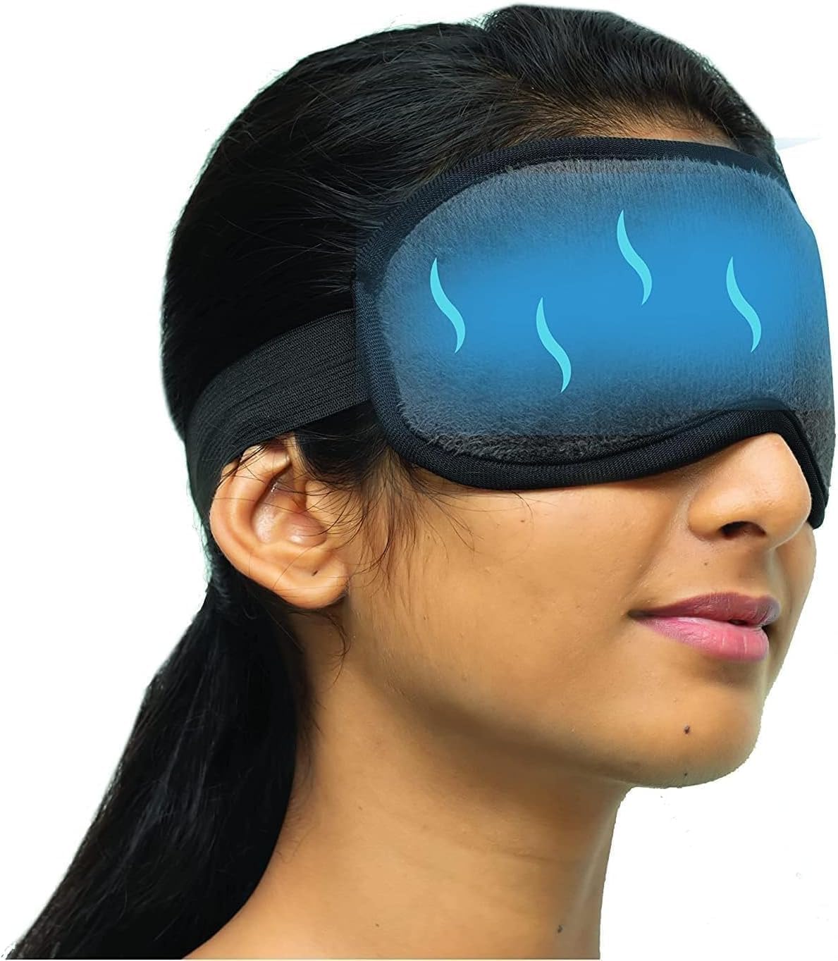 UCRAVO Cooling Eye Mask Gel, Reusable Cold Eye Mask for Puffy Eyes, Dark Circles & Headache Relief, Hot & Cold Therapy Gel Eye Mask for Sleeping, Migraine, Sinus Pain, Eye Strain, Stress & Relaxation