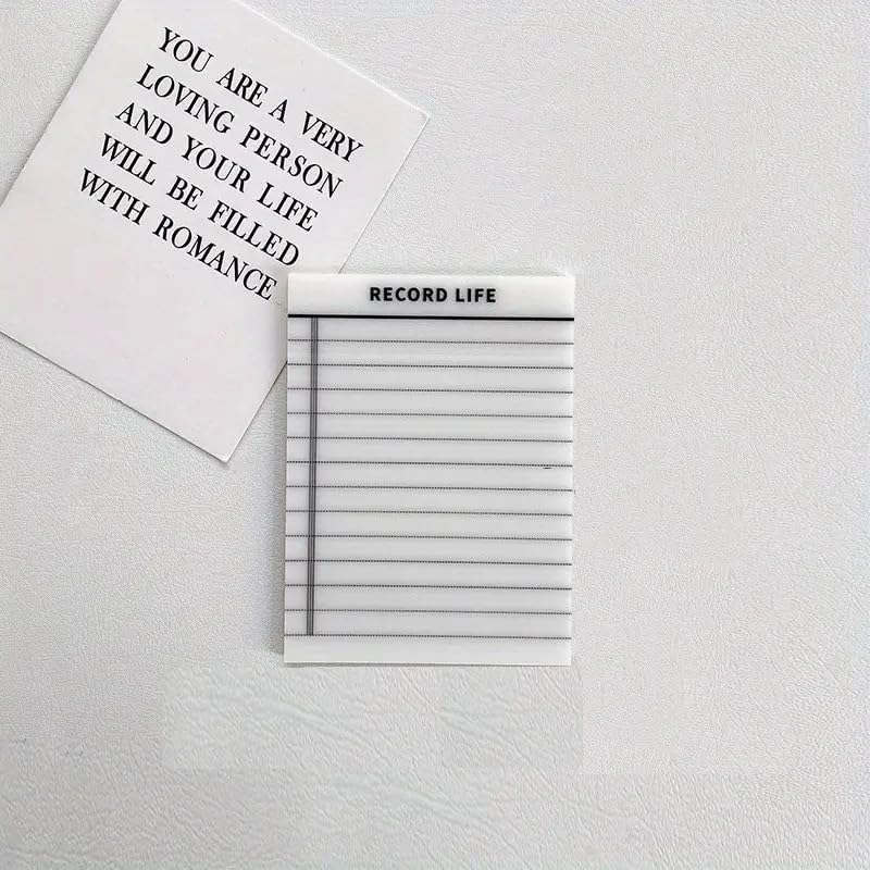 UCRAVO Transparent Sticky Notes Self-Stick Note Pads, Transparent Self Adhesive Removable Notes Perfect for Studying and Writing in Text Books Ideal for Studying, Writing, and Office Organization