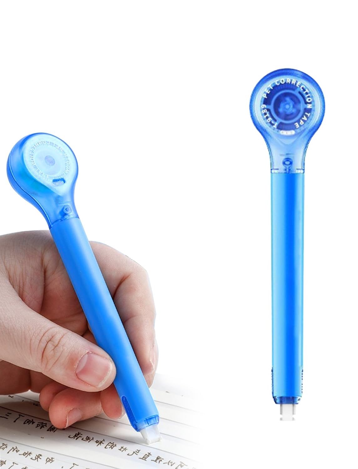 UCRAVO 1pc White Out Pens, Correction Tape Pens for Office, School, and Home Use,Comfortable Pen Shape White Out Tape, Smooth Erasing Corrector, Quick Drying, Refillable, Portable Stationery Supplies