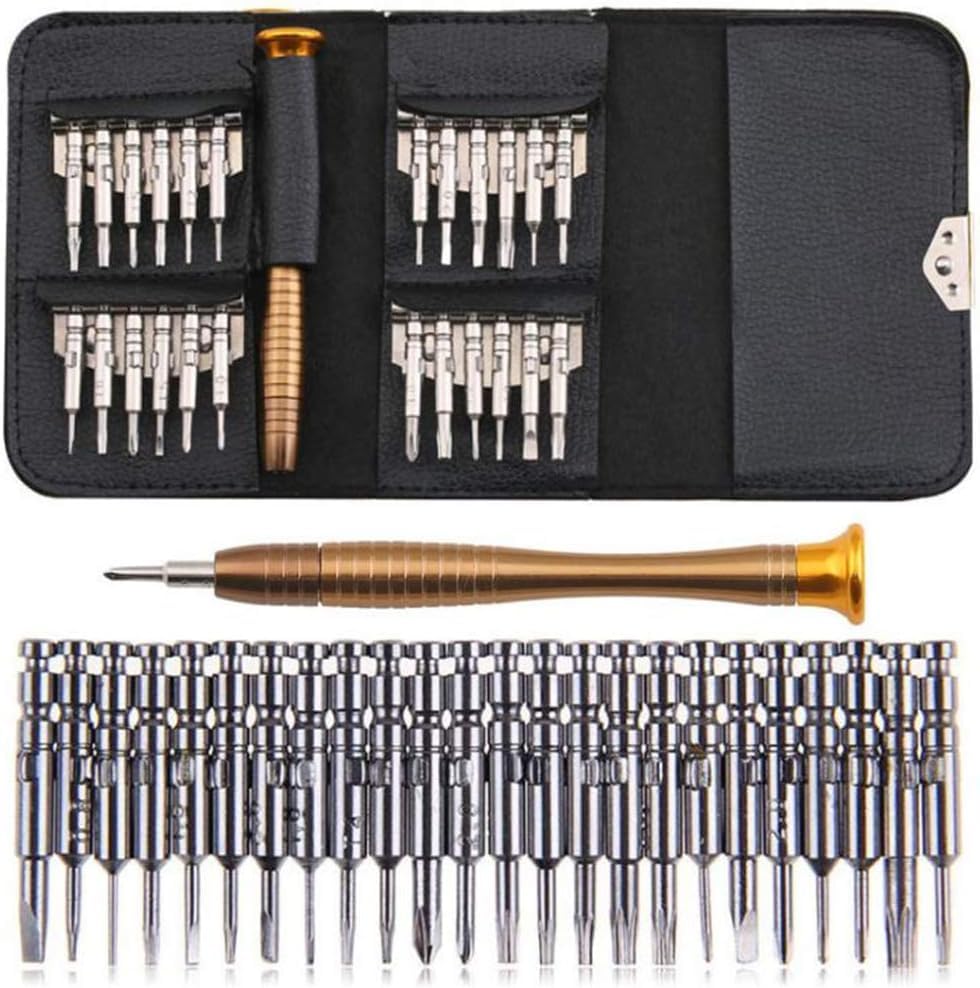 UCRAVO 32-in-1 Small Screwdriver Set, Mini Precision Professional Electronics Repair Tool Kit with 30 Bits Magnetic Driver Kit for Phone, Watch, DIY, Game, Console, Tablet, Computer Maintenance Tool