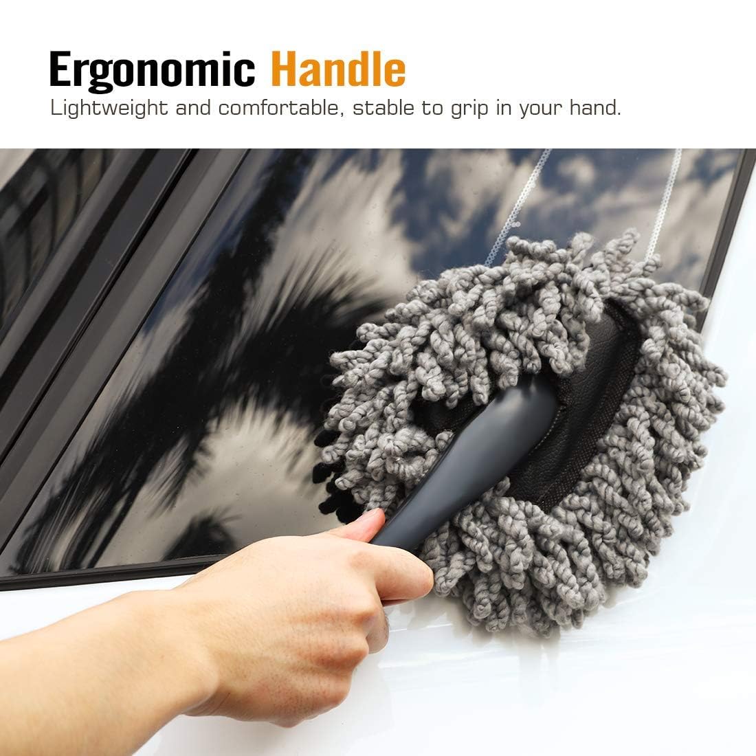 UCRAVO Super Soft Multipurpose Mini Interior Car Duster | Car Cleaning Accessories | Microfiber | Ultra Washable for Dry/Wet Car, Home, Kitchen, Office Cleaning Brush Visit The RIDERSCART Store