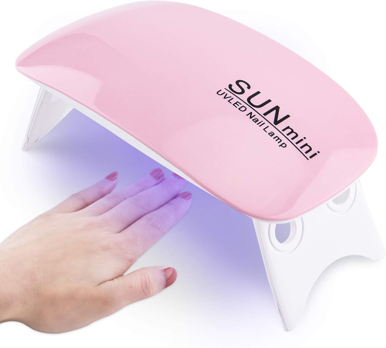 UCRAVO Mini Nail Dryer Portable Manicure Pedicure Tool Professional Fast Drying LED UV Nail Curing Light for Gel Polish USB Powered Compact Nail Dryer for Home Salon Travel Kit for Women-Multicolor