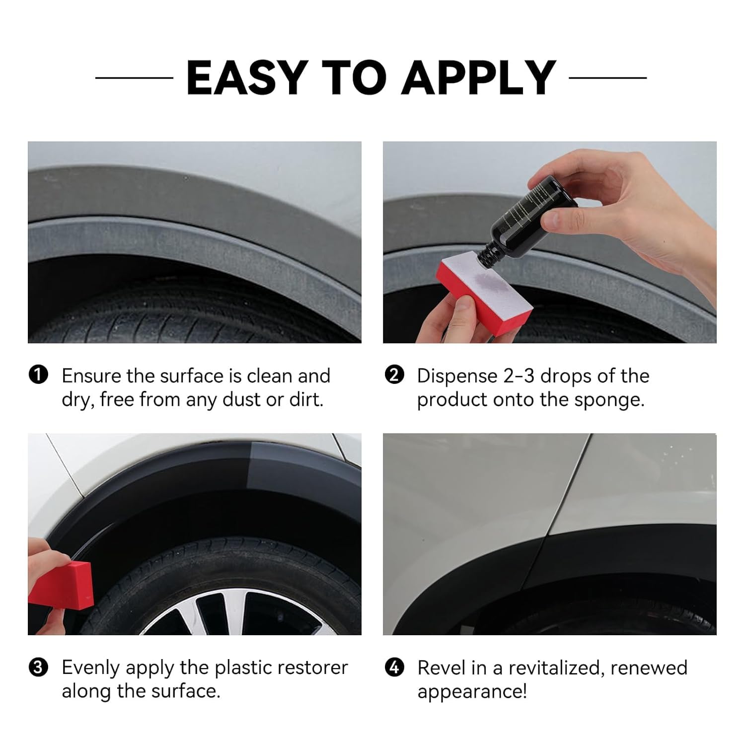 UCRAVO Pack of 1 Plastic Restorer for Cars, Lasting Auto Restoring Liquid, Car Interior Plastic Scratch Repair for Prevents Drying Aging, Qucik Hydrophobic Ceramic Trim Coating Kit