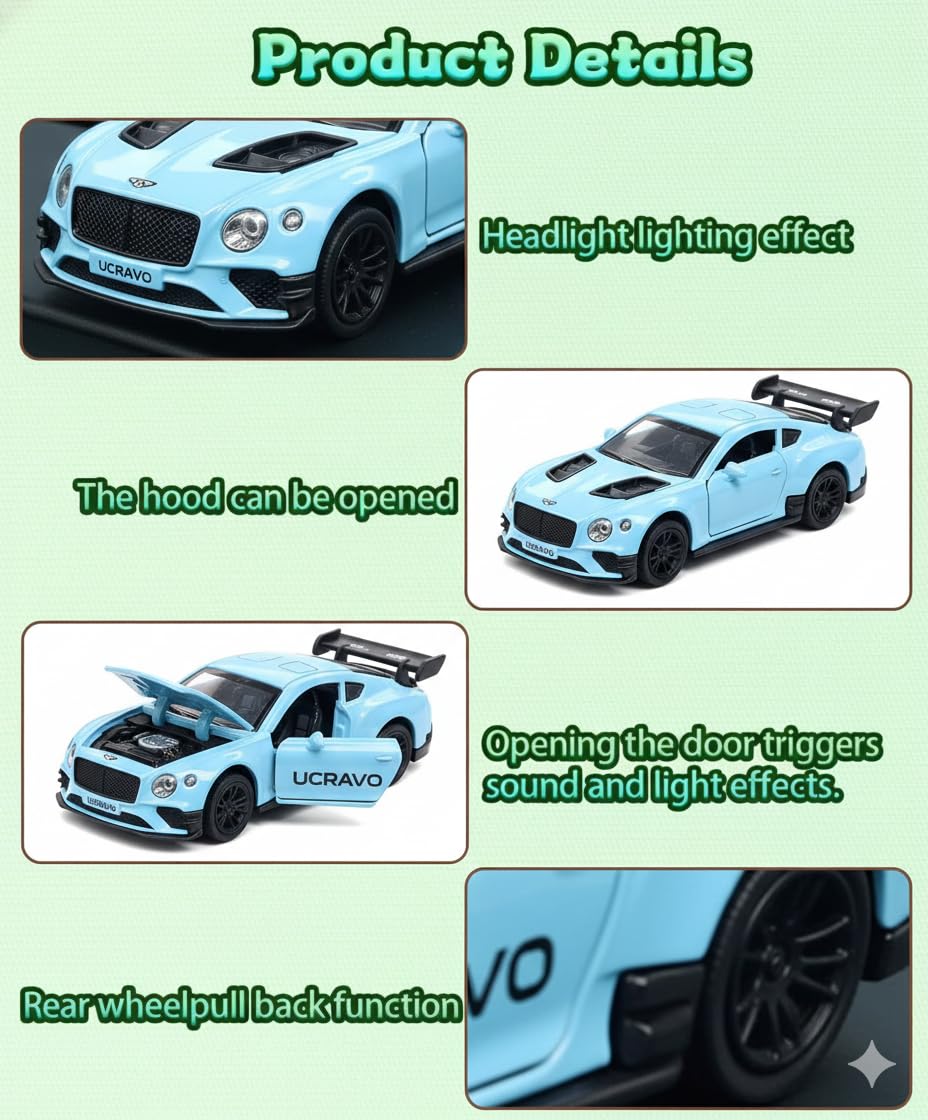 UCRAVO Rotating Car Dashboard Toy | Automatic Drifting Car Model with 360° Rotation | Anti-Stress Dashboard Decor | Creative Interior Accessories | Moving Cars Showpiece for Cars Dashboard