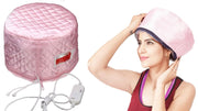 UCRAVO Hair Spa Cap for Deep Conditioning, Pink Thermal Steamer Head Cap for Hair Treatment at Home, Adjustable Heat Hair Mask Cap for Dry Damaged Hair, Frizz Repair & Hair Care Steaming